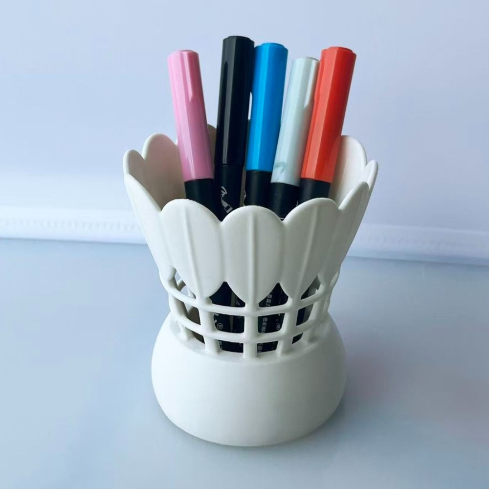 Badminton Cup - Porte-stylo minimaliste en forme de volant
