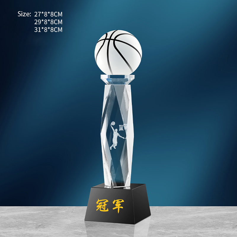 Badminton Cup - Cadeau de basket-ball en cristal, prix,