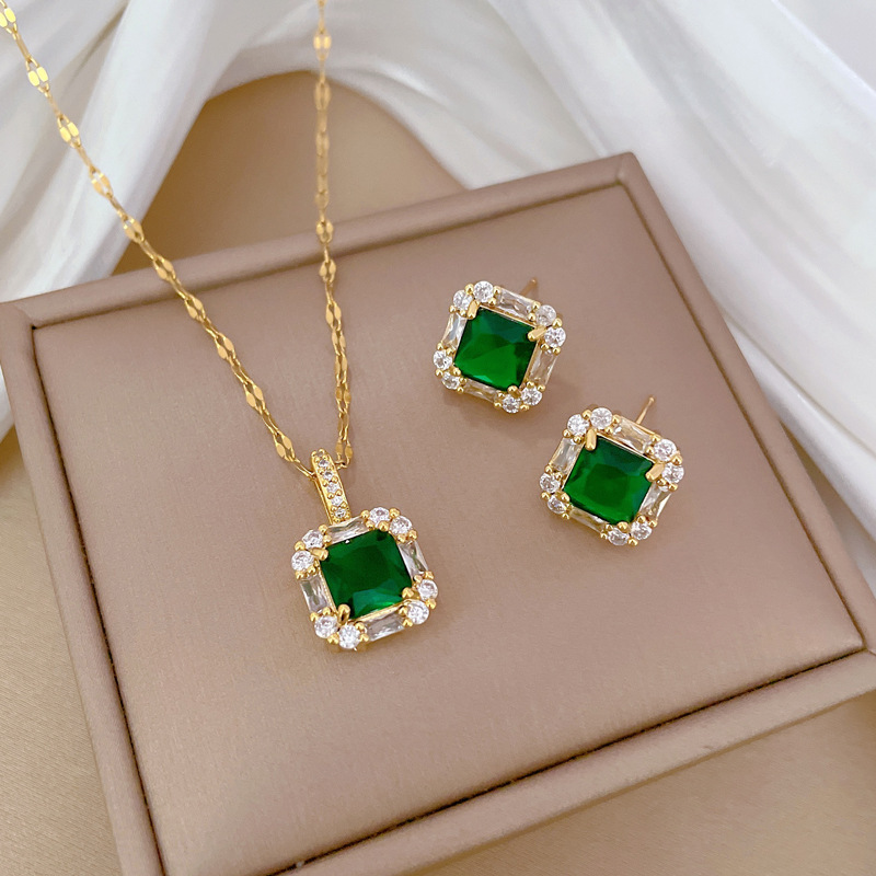 Badminton Victory - Ensemble collier et boucles d'oreilles en