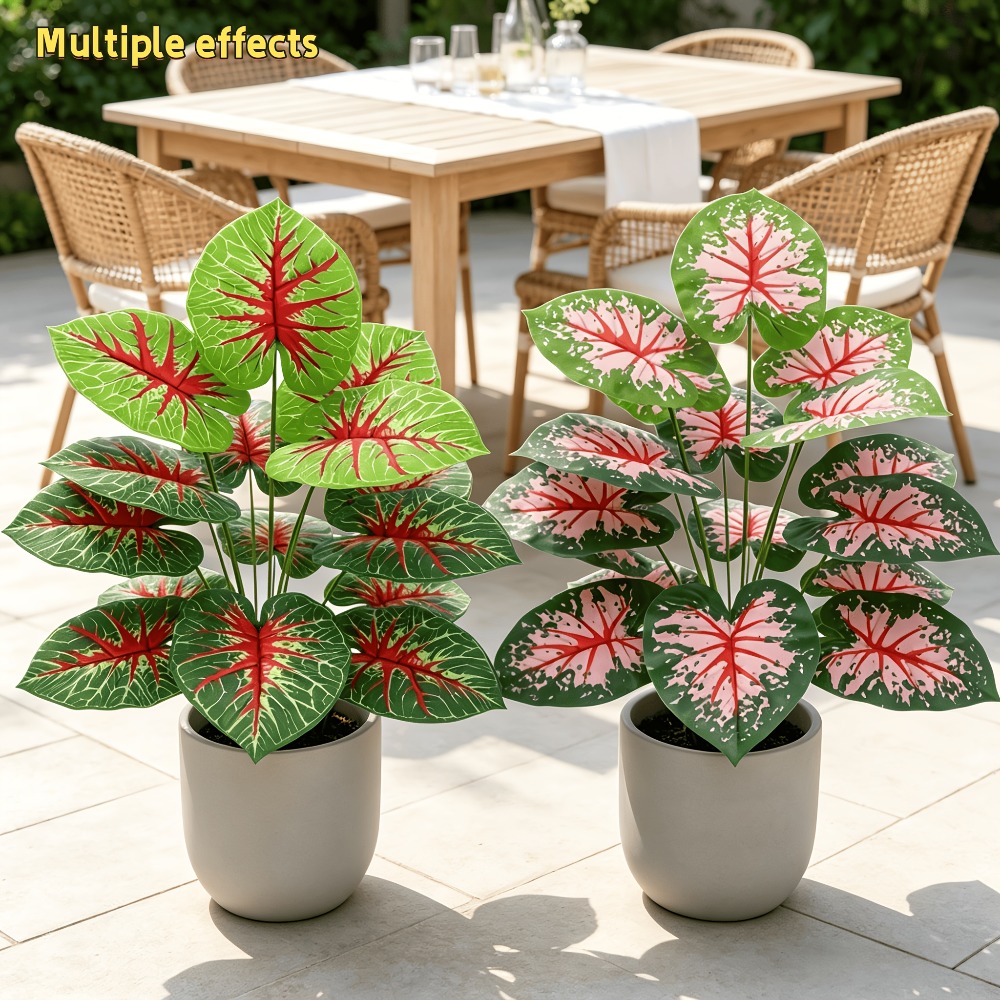 Badminton Live - 2 plantes artificielles vertes, combinaison de
